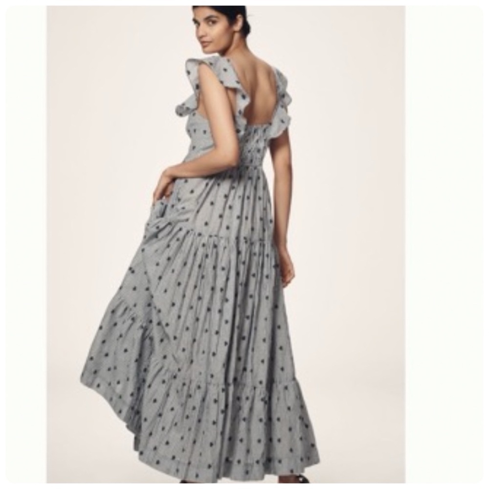 NWT Anthropologie Pilcro Flutter-Sleeve Tiered Midi Dress, S - Picture 3 of 16